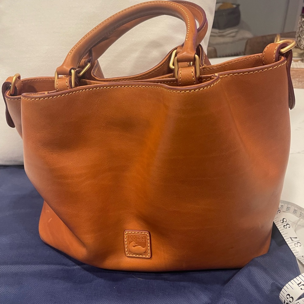 Dooney & Bourke Brenna Rich Brown Leather Shoulder Bag